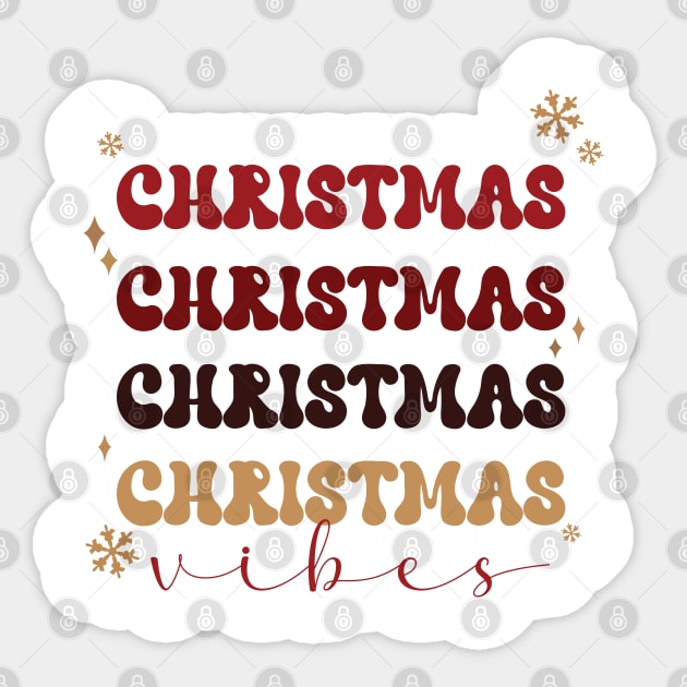 Christmas Christmas Christmas vibes Sticker by RoroArtsAndDesigns